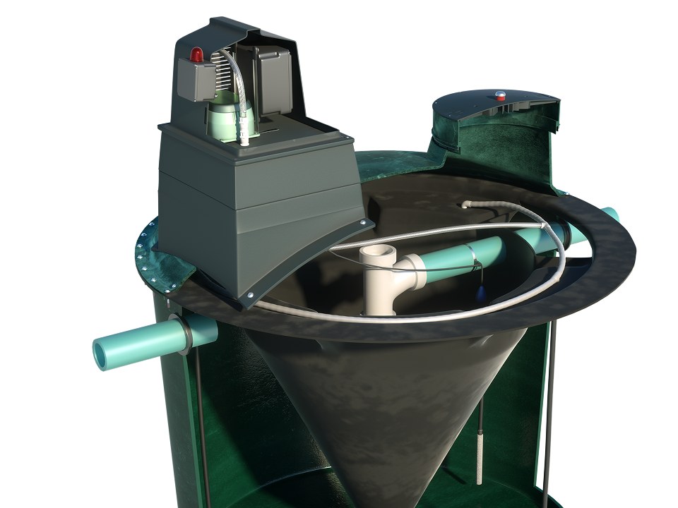 Hydro-Action Aerobic Treatment Unit cutaway